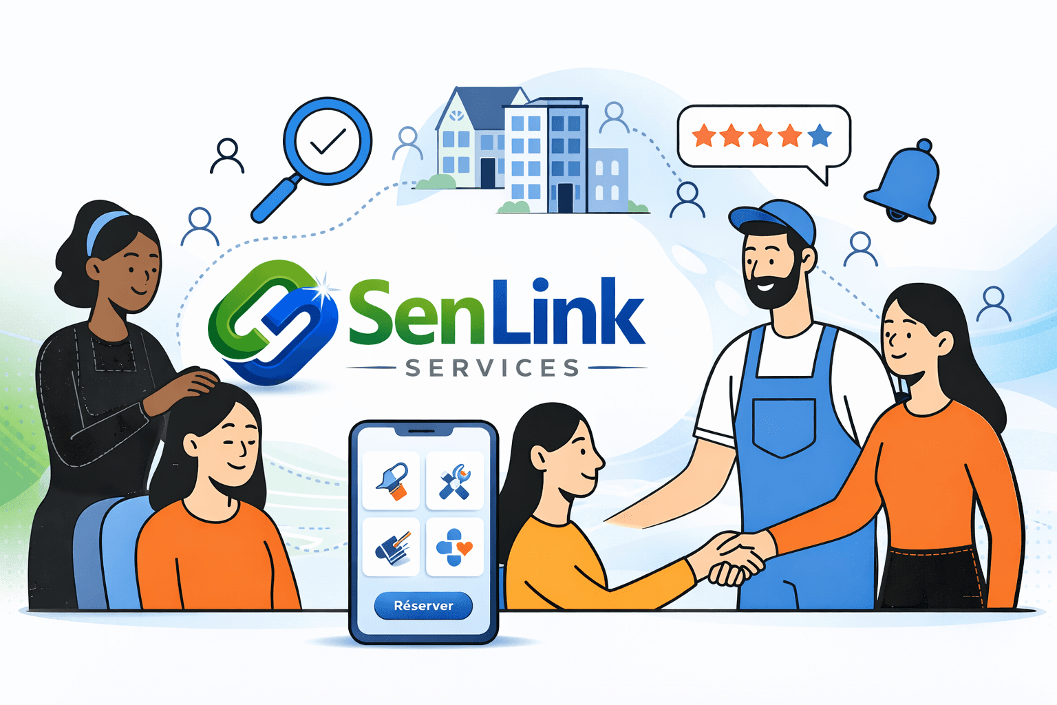 Illustration de services à domicile